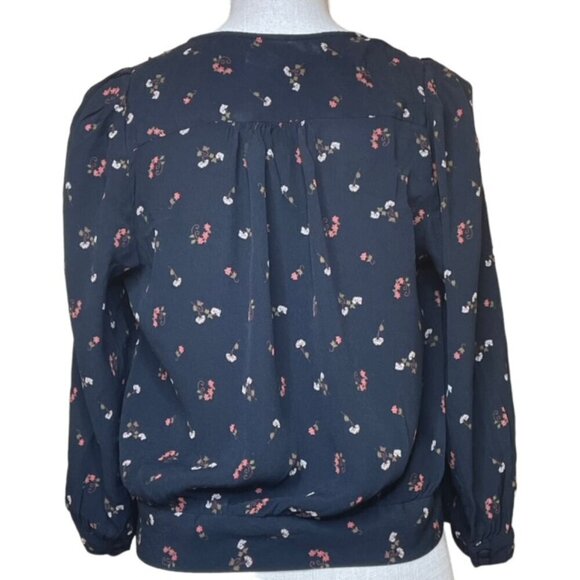 MADEWELL Wrap Top in Flower Toss - Size Small - Picture 3 of 5